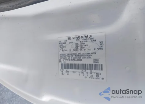 2010 Ford Ranger Xl/Xlt z USA, uszkodzony, nr VIN 1FTKR1ED6APA22836